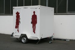 <h5>WEIRO® sanitary trailer Fleurie 1+1</h5>the modern 1+1 toilet trailer with luxury equipment-