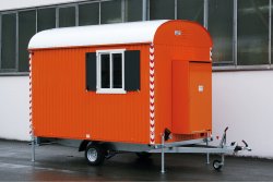 <h5>WEIRO® RASANT</h5>single-axle, 3.50 m body length, ball coupling and galvanized chassis, propane gas heating, special paint